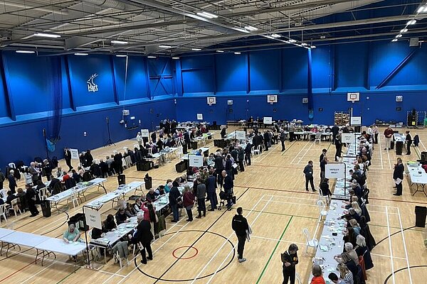 Counting at Hart Leisure Centre