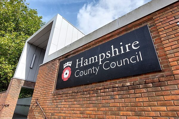 Entrance to Hampshire County Council's offices in Winchester