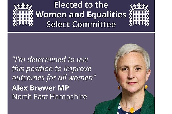 Announcement of Alex Brewer's election to the Women and Equalities Select Committee